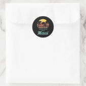 Maui Hawaii Ronde Sticker (Tas)