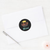 Maui Hawaii Ronde Sticker (Envelop)