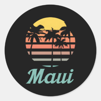 Maui Hawaii Ronde Sticker