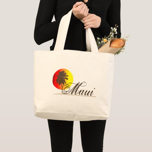 Maui Hawaii Souvenir Grote Tote Bag (Voorkant (product))