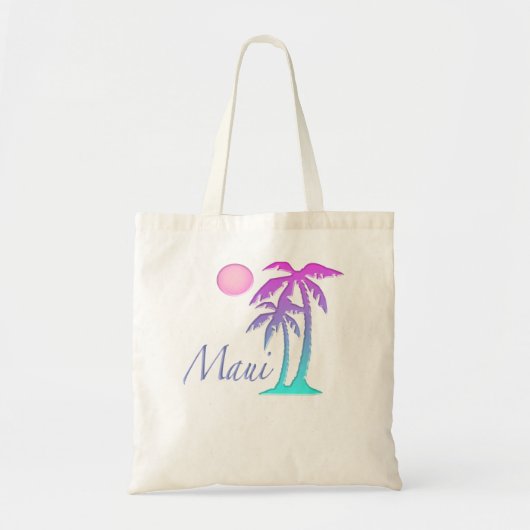 Maui Hawaii Souvenir Palm Tree Hawaiian Island Sun Tote Bag (Voorkant)