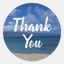 Maui Hawaii Strand Oceaans Uitzicht Ronde Sticker