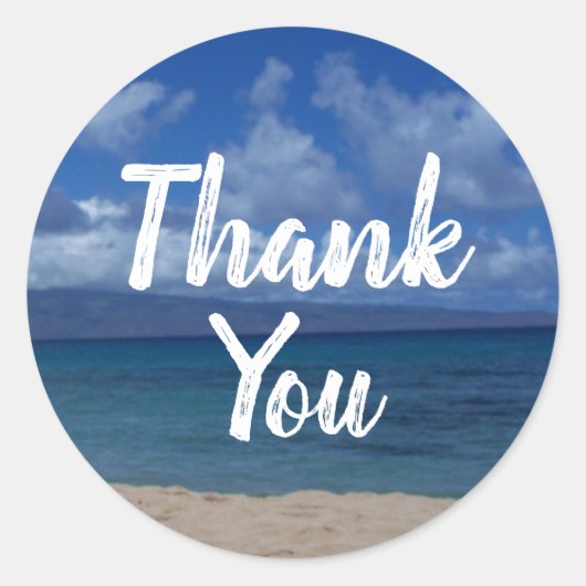Maui Hawaii Strand Oceaanzicht Ronde Sticker (Voorkant)