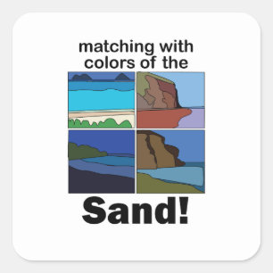 Maui Hawaii Strand Overeenkomend Met Zand Kleuren Vierkante Sticker