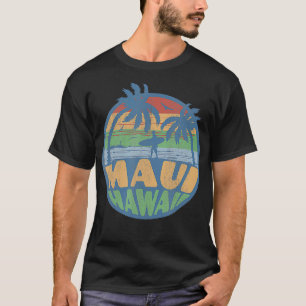 Maui Hawaii strand Surfing 70s Surf Retro D T-shirt