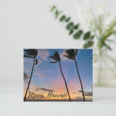 Maui Hawaii Sunset Briefkaart (Staand voorkant)