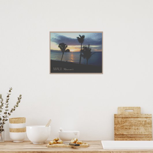 Maui Hawaii Sunset Poster (Keuken)