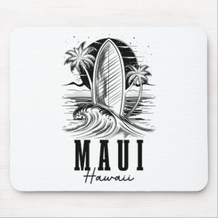 Maui Hawaii Surfer Vintage Surfplank Surfen Hawaïa Muismat