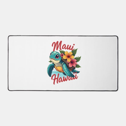 Maui Hawaii T Shirt Meisje Vrouwen Kinder Zee Schi Bureaumat (Voorkant)