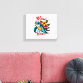 Maui Hawaii T Shirt Meisje Vrouwen Kinder Zee Schi Canvas Afdruk (Insitu (Woonkamer))