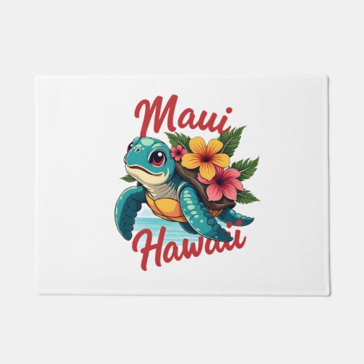 Maui Hawaii T Shirt Meisje Vrouwen Kinder Zee Schi Deurmat (Voorkant)