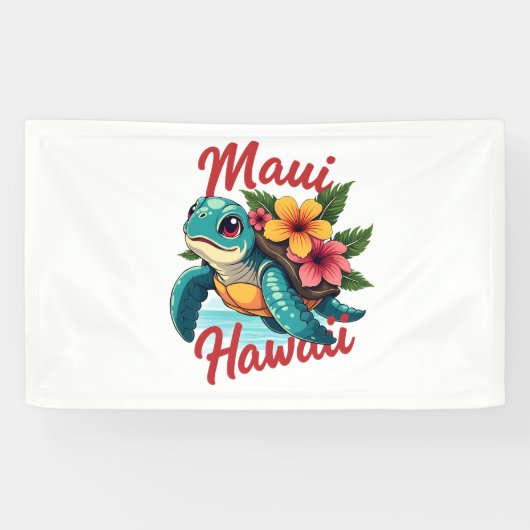 Maui Hawaii T Shirt Meisje Vrouwen Kinder Zee Schi Spandoek (Horizontaal)