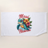 Maui Hawaii T Shirt Meisje Vrouwen Kinder Zee Schi Strandlaken (Voorkant)