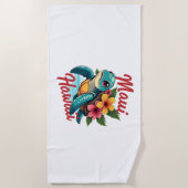 Maui Hawaii T Shirt Meisje Vrouwen Kinder Zee Schi Strandlaken (Voorkant)