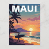 Maui Hawaii Travel Briefkaart (Voorkant)