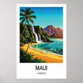 Maui, Hawaii Travel Poster (Voorkant)