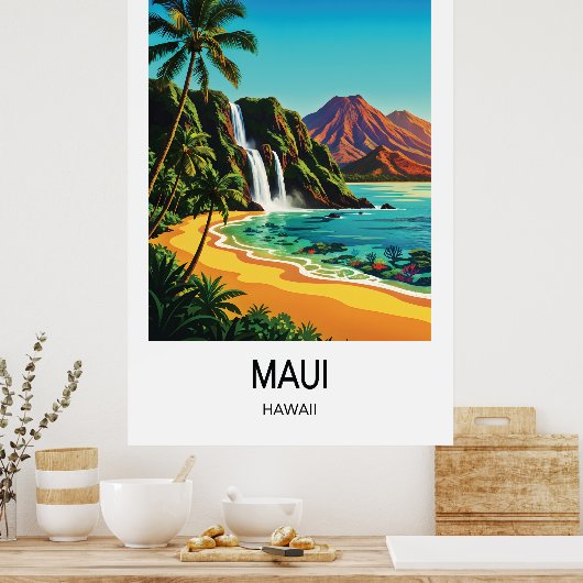 Maui, Hawaii Travel Poster (Keuken)
