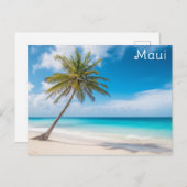 Maui Hawaii Tropical Beach Palm Tree Travel Briefkaart (Voorkant / Achterkant)