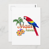 Maui Hawaii Tropical Island Parrot Briefkaart (Voorkant / Achterkant)