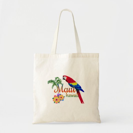 Maui Hawaii Tropical Island Parrot Tote Bag (Voorkant)