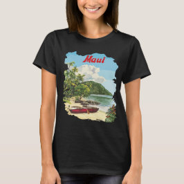 Maui Hawaii Tropisch Strand Groen Reizen T-shirt