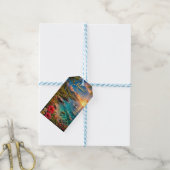 Maui Hawaii Tropische Kustlijn Reisposter Cadeaulabel (Met Touw)