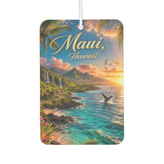Maui Hawaii Tropische Kustlijn Reisposter Luchtverfrisser