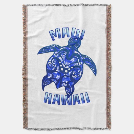 Maui Hawaii Vacation Tribal Turtle Deken (Voorkant Verticaal)