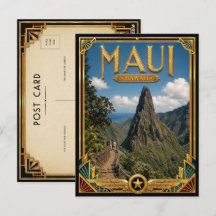 Maui Hawaii Vintage Art Deco Gouden Tijdperk