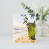 Maui Hawaii Waterverf Illustratie Reizen Briefkaart (Staand voorkant)