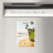 Maui Hawaii Waterverf Illustratie Reizen Magneet (Insitu (Vaatwasser))