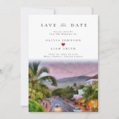 Maui Hawaii Waterverf Save the Date Wedding Kaart (Voorkant)