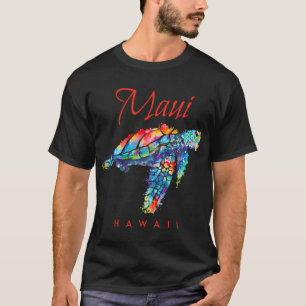 Maui Hawaii Waterverf Zee Turtle T-shirt