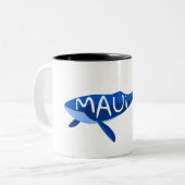 Maui Hawaii Whale Tweekleurige Koffiemok (Voorkant links)