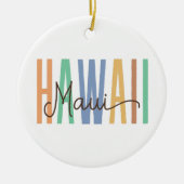 Maui Hawaii (zand) Keramisch Ornament (Voorkant)