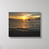 Maui Hawaii Zonsondergang in Lahaina. Canvas Afdruk (Voorkant)