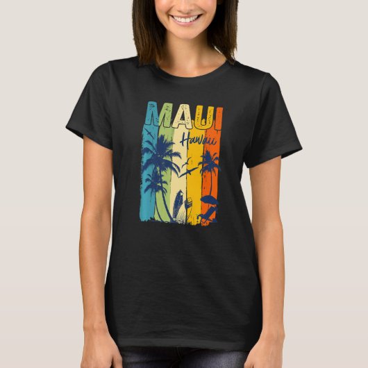 Maui Hawaiian Family Vacation Matching Group Premi T-shirt (Voorkant)