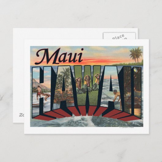 Maui, HawaiiLarge Letter ScenesMaui, HI Briefkaart (Voorkant / Achterkant)