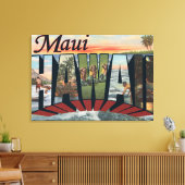 Maui, HawaiiLarge Letter ScenesMaui, HI Canvas Afdruk (Insitu (Woonkamer))