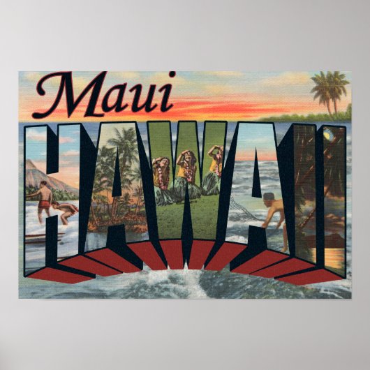 Maui, HawaiiLarge Letter ScenesMaui, HI Poster (Voorkant)