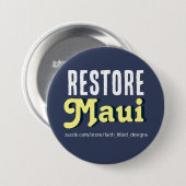 Maui herstellen ronde button 7,6 cm (Voorkant /achterkant)