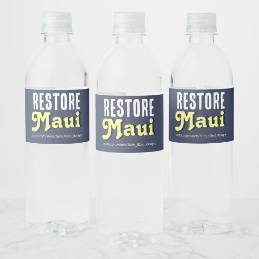 Maui herstellen waterfles etiket (Flessen)