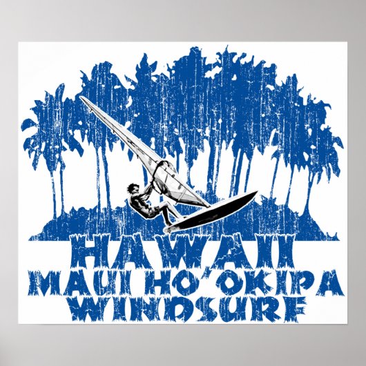 Maui Ho'okipa windsurfing Poster (Voorkant)