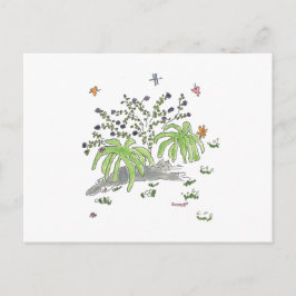 Maui huurt onder een struik aankondigingskaart