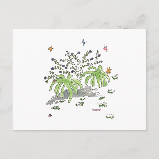 Maui huurt onder een struik aankondigingskaart (Voorkant)