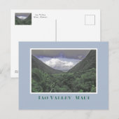 Maui, Iao Valley/dramatische hemel, groene vallei Briefkaart (Voorkant / Achterkant)