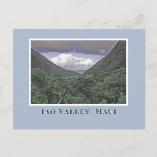 Maui, Iao Valley/dramatische hemel, groene vallei Briefkaart (Voorkant)