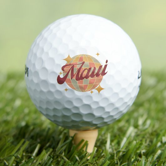 Maui Island Hawaii golfresort retro Golfballen