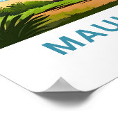 Maui Island Hawaii Reisprint Poster (Hoek)