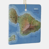 Maui Island  Map Keramisch Ornament (Rechts)